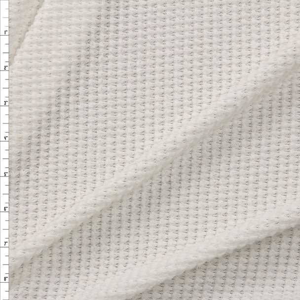 Warm White Chunky Waffle Knit Fabric By The Yard