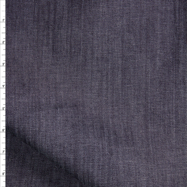 Indigo #19 Brushed Back Midweight Stretch Designer Denim from ‘True Religion’ Fabric By The Yard