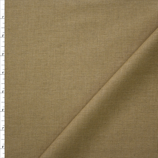 Khaki Moss Midweight Cotton End on End Fabric By The Yard