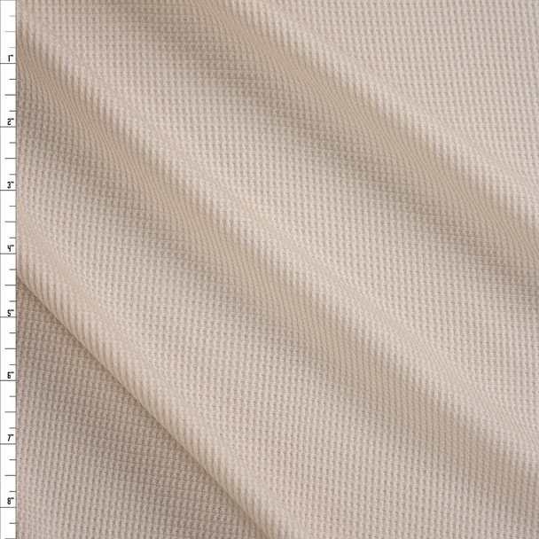 Ivory Lightweight Rayon Waffle Knit Fabric By The Yard