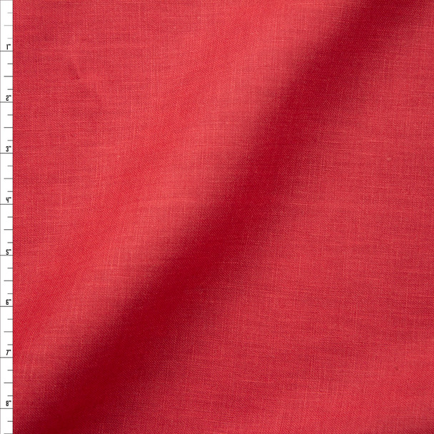 Dusty Red Midweight Designer Linen Fabric By The Yard