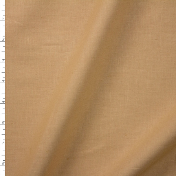 Warm Tan Designer Linen Fabric By The Yard