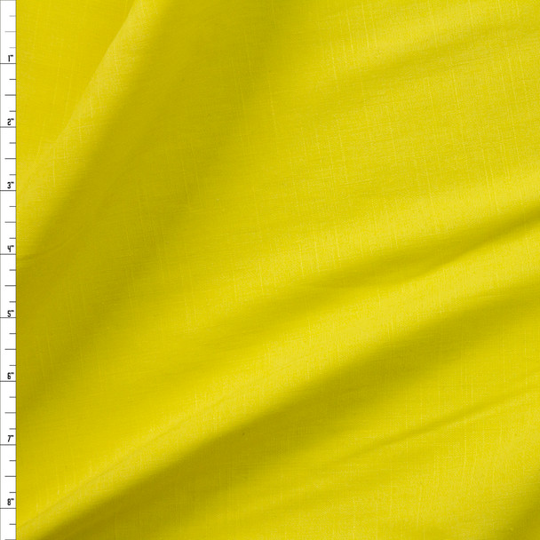 Bright Canary Yellow Drapey Rayon/Linen Blend Fabric By The Yard