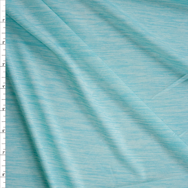 Aqua Space Dye Moisture Wicking Designer Athletic Knit Fabric By The Yard