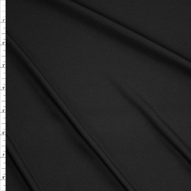 Black Moisture Wicking Designer Athletic Knit Fabric By The Yard