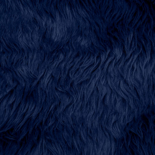 Navy Blue Shag Faux Fur