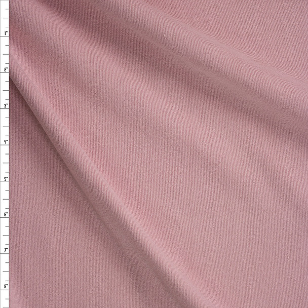 Blush Midweight Cotton Rib Knit Fabric By The Yard