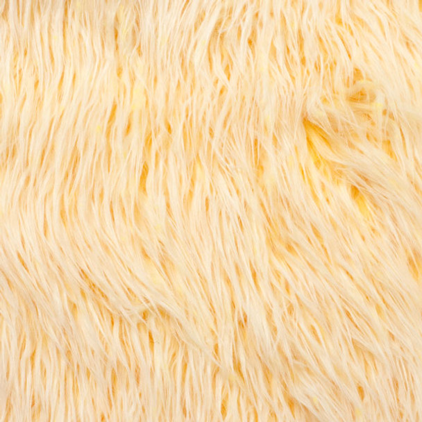 Yellow Iced Faux Fur Fabric