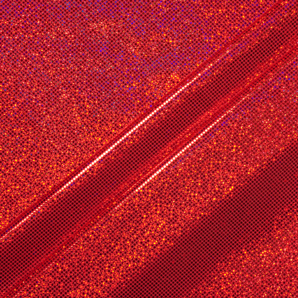 Red on Red Holographic Nylon Lycra