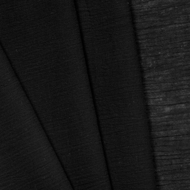 Black Cotton Gauze Fabric