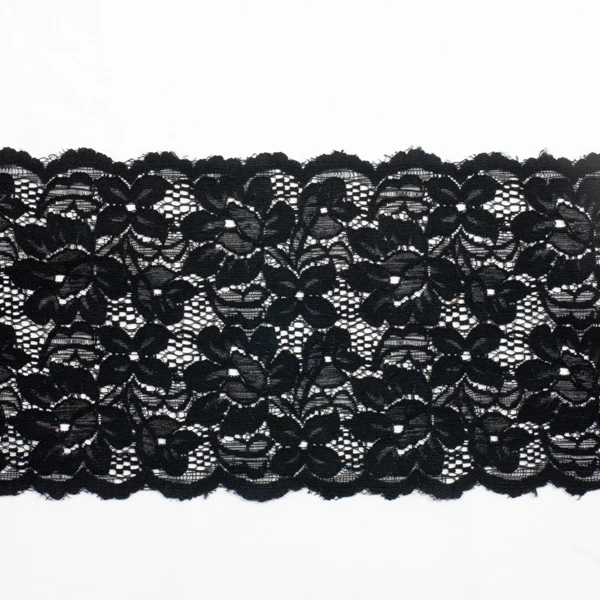 Black 6" Stretch Lace Trim
