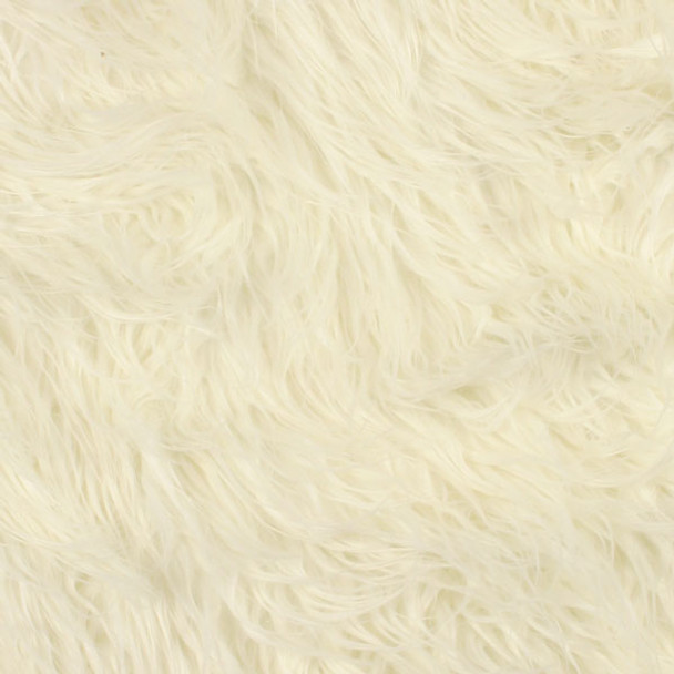 Ivory Mongolian Faux Fur