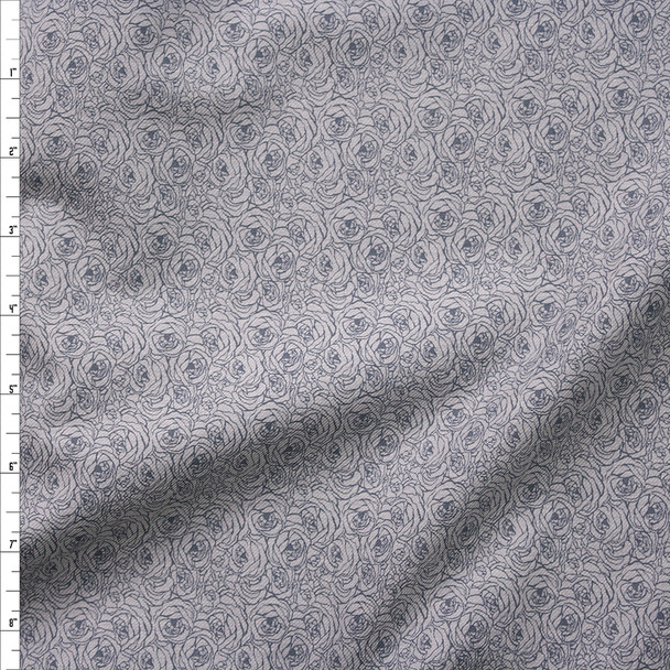 Tootal Twill Overlay Navy on Grey Lightweight Cotton Twill from Robert Kaufman Fabric By The Yard