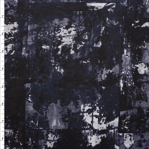 Warehouse District Black by Robert Kaufman Cotton/Linen Blend Fabric By The Yard