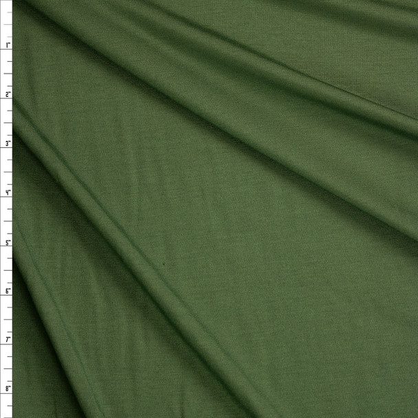 Olive Midweight Modal Spandex Knit Fabric By The Yard