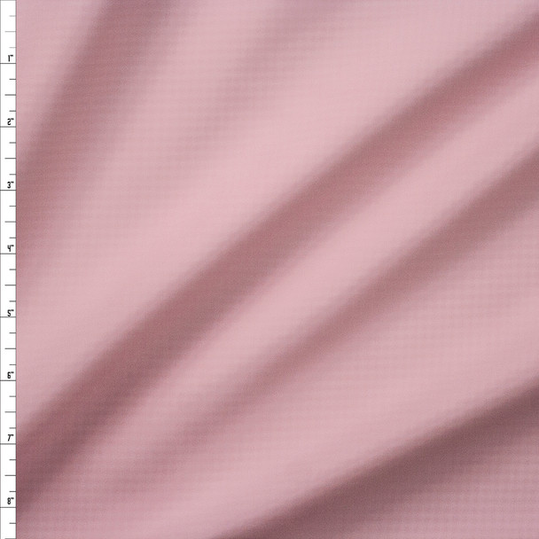 Pink and White Textured Plaid Cotton Poplin Fabric By The Yard