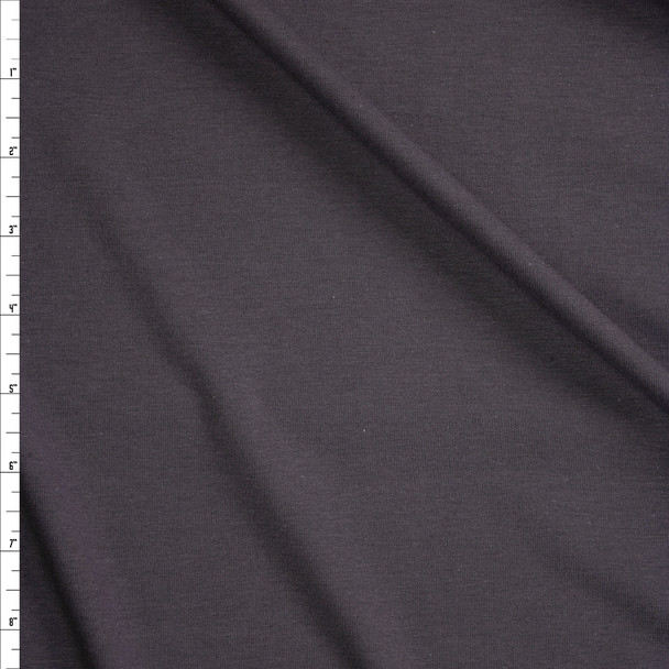 Charcoal Grey 7oz Stretch Cotton Jersey Knit Fabric By The Yard