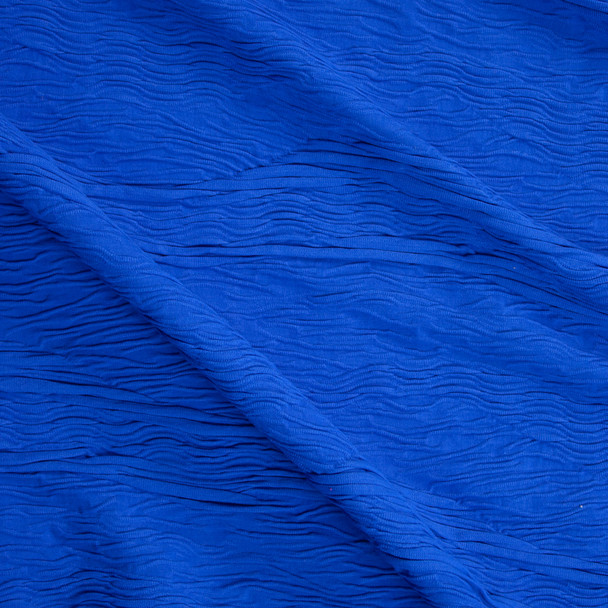 Royal Crinkle Waves Stretch Double Knit Fabric By The Yard