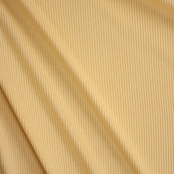 Yellow Lightweight Modal Rib Knit Fabric By The Yard