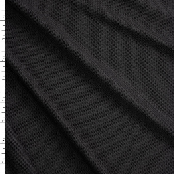 Black Moisture Wicking Athletic Knit Fabric By The Yard
