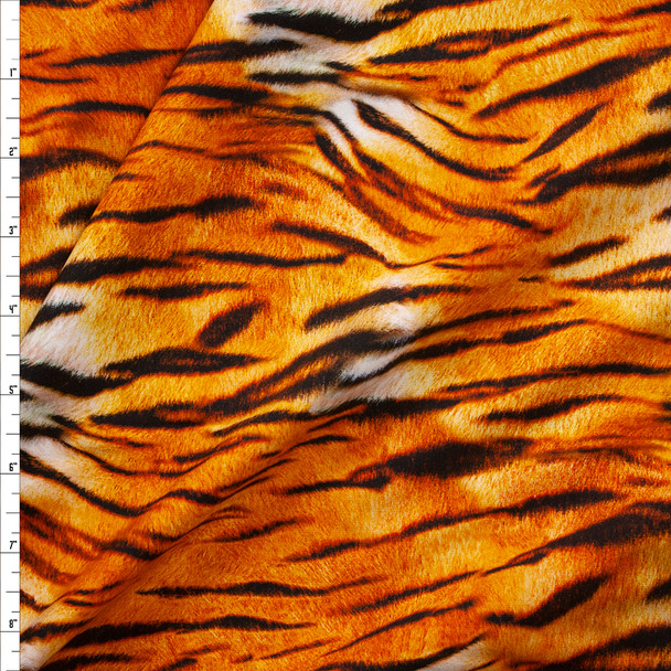 Animal Kingdom 19991 Tiger Print Stretch Cotton Jersey from Robert Kaufman Fabric By The Yard