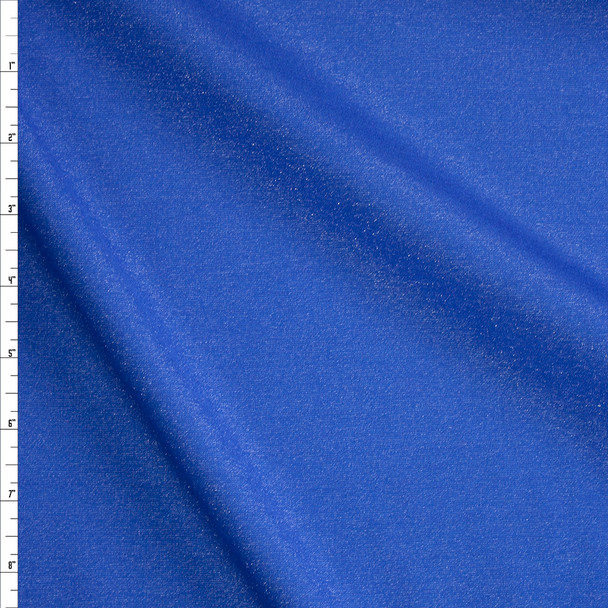 Royal Blue Sparkle Stretch Ponte De Roma Fabric By The Yard