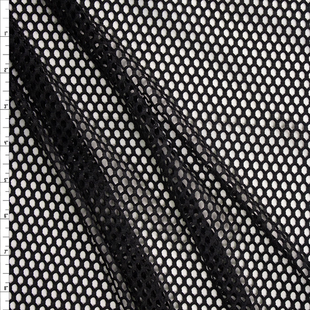 Black Stretch Designer Stretch Fishnet Fabric By The Yard