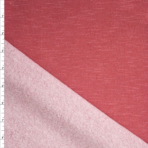 Dusty Red Soft Back French Terry Fabric By The Yard