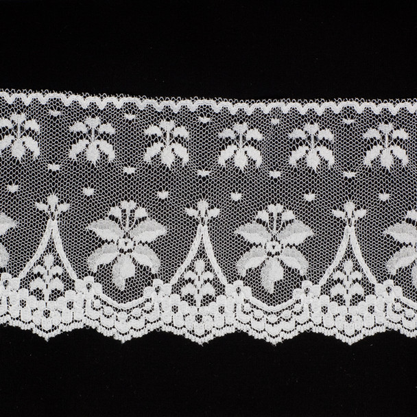 4" Lightweight White Lace Trim