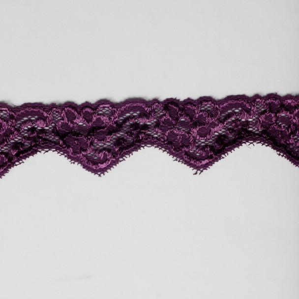 Plum Floral Stretch Trim