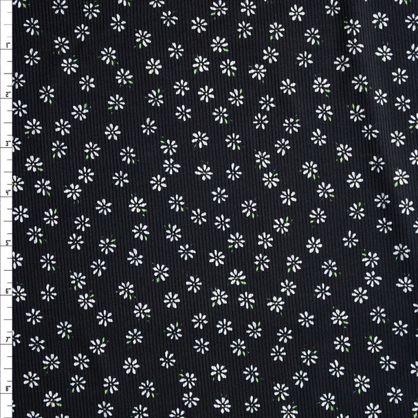 Happy Rib 1016 Black 2x1 Yummy Rib from Mook Fabrics Fabric By The Yard