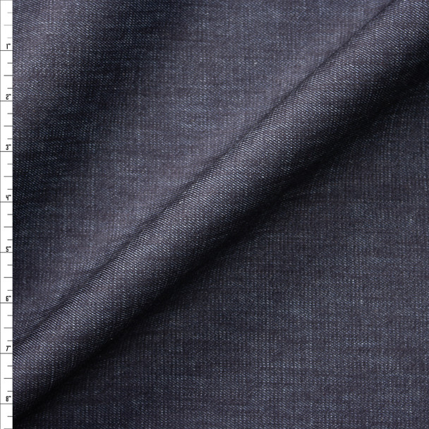 Dark Indigo #44 Turkish Designer Stretch Denim Fabric By The Yard