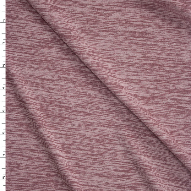 Dusty Rose Space Dye Moisture Wicking Athletic Knit #25839 Fabric By The Yard