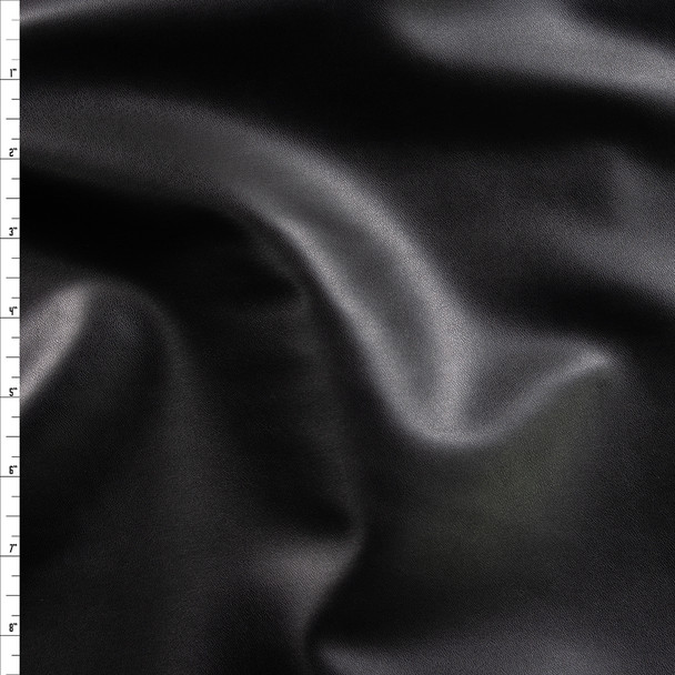 Black Designer Stretch Vegan Leather #25843 Fabric By The Yard