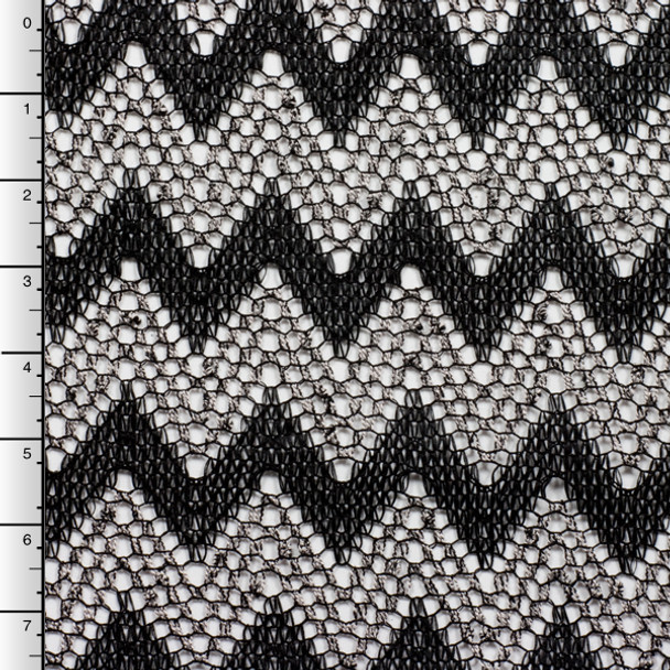 Black and White Chevron Crochet Lace