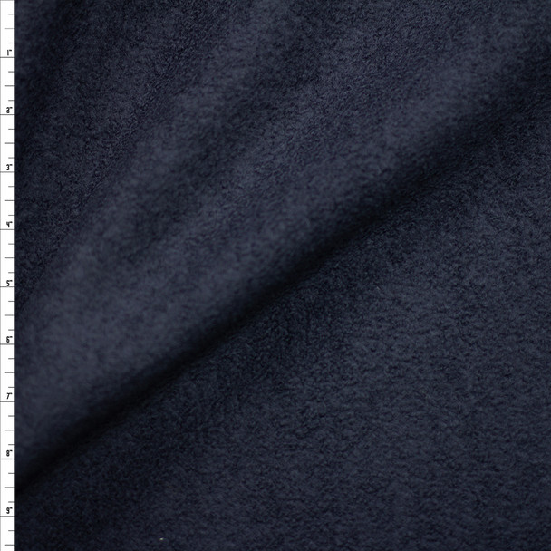 Navy Mercury Boiled Wool Fabric By The Yard