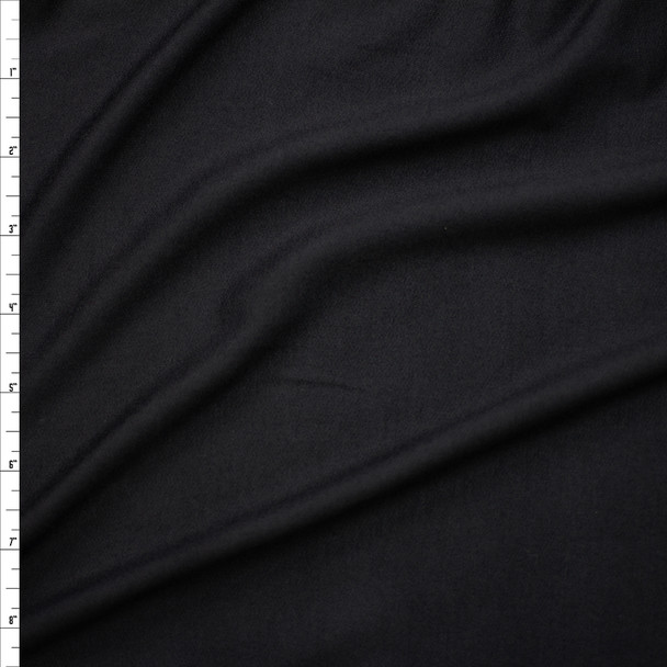 Black Stretch Modal French Terry Fabric By The Yard