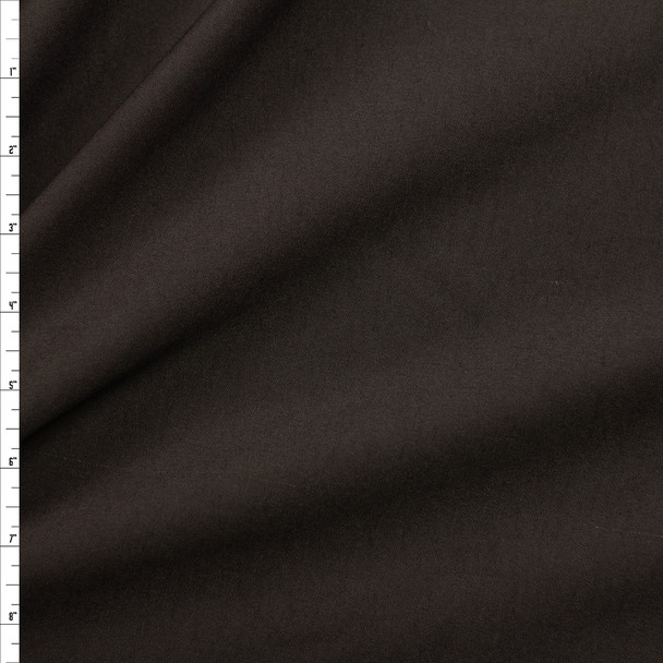 Espresso Designer Viscose Nylon Stretch Twill Fabric By The Yard