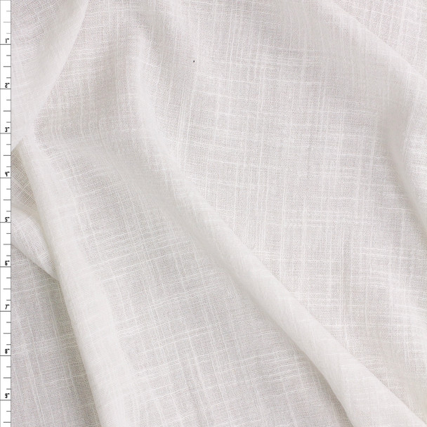 Offwhite Lightweight Textured Rayon Gauze Fabric By The Yard