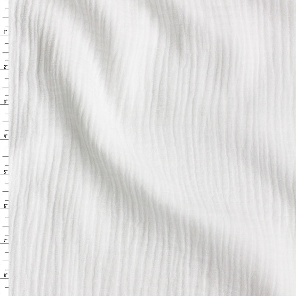 White Cotton Double Gauze #26290 Fabric By The Yard