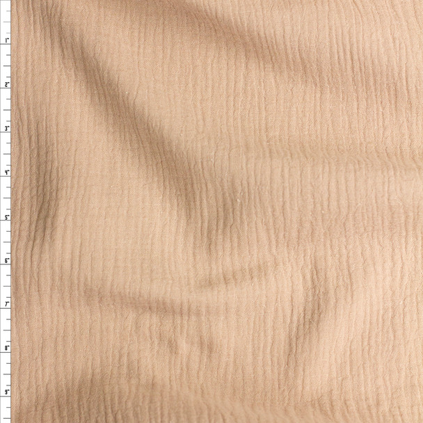 Tan Cotton Double Gauze #26468 Fabric By The Yard