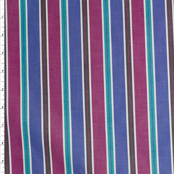 Vertical Stripe Fine Cotton Shirting #26630 Fabric By The Yard