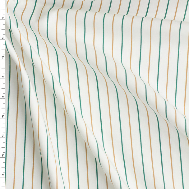 Vertical Stripe Fine Cotton Shirting #26640 Fabric By The Yard