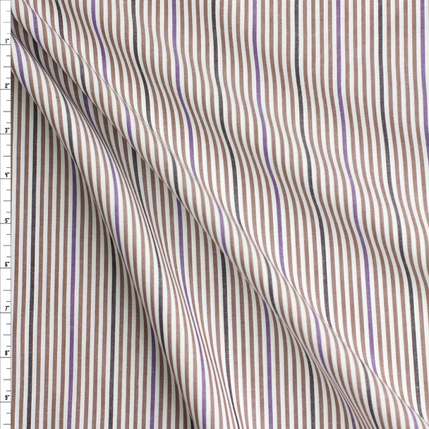 Vertical Stripe Fine Cotton Shirting #26643 Fabric By The Yard