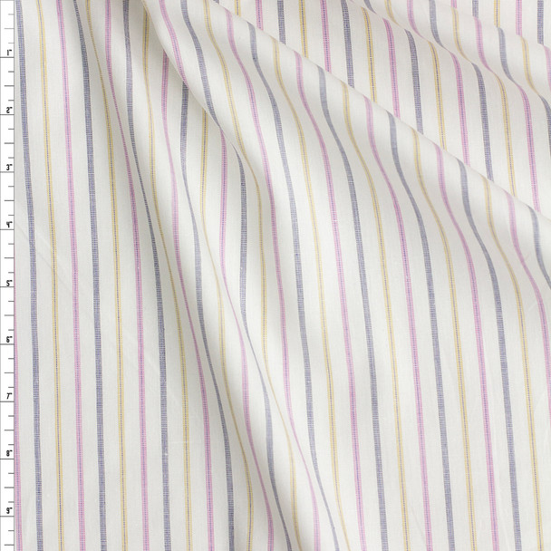 Vertical Stripe Fine Cotton Shirting #26650 Fabric By The Yard