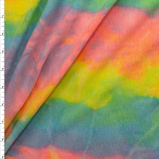 Multi Tie Dye Rayon French Terry #26722 Fabric By The Yard