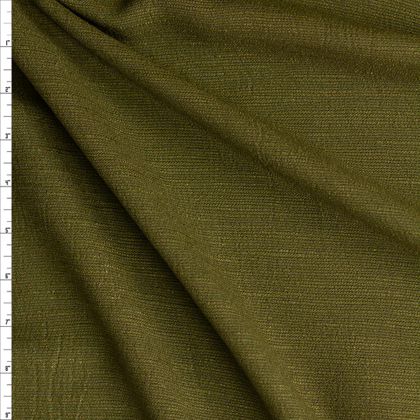Moss Brushed Slubby Rayon/Linen Fabric By The Yard