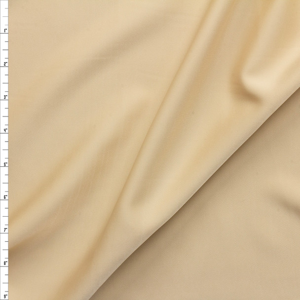 Tan Japanese Matte Stretch Satin Fabric By The Yard