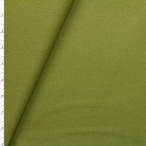 Olive Green 10 oz. Cotton Bull Denim Fabric By The Yard