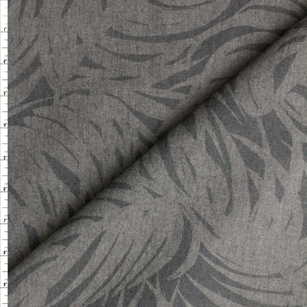 Black Palms Chambray Weekend from Robert Kaufman Fabric By The Yard